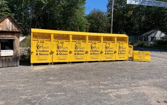 Bins in front of the Bresnehan Center