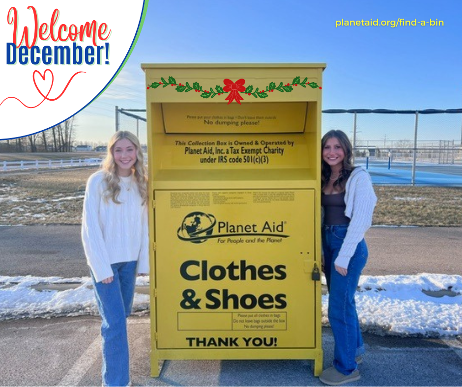 Clothes and shoes donation bin