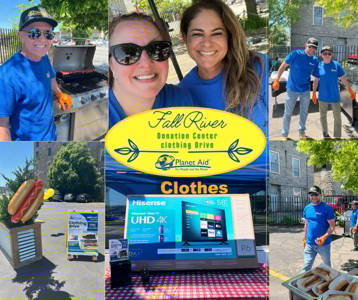 Fall River clothing drive collage
