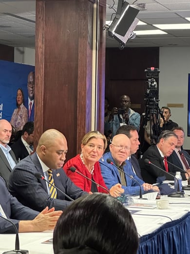 Marie Lichtenberg speaks at the U.S.–DRC Investment Forum