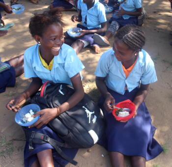 food for knowledge, girls, beneficiaries, mozambique, planet aid, education, nutrition