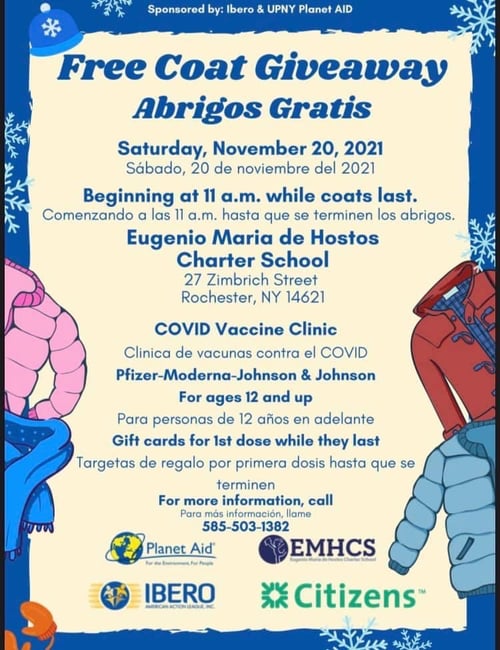 Free Coat Giveaway Flyer