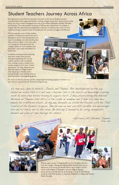 Planet Aid, teacher training, DNS, angola