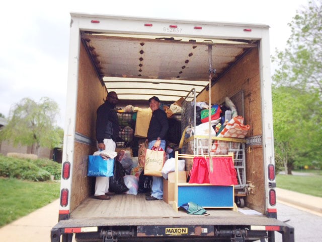 Planet Aid team helps collect clothes and shoes