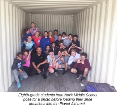 Nock Middle School, Massachusetts, Planet Aid, shoe drive