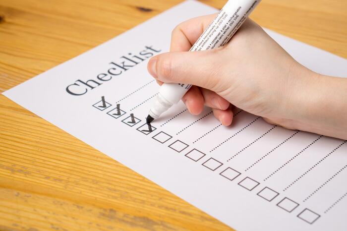 List with checkmarks