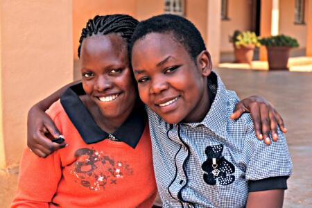 Charity (left) and Temwa (right) are first year students at Dowa Teacher Training College in Malawi