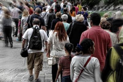 city, street, people, crowded, pollution, climate change, planet aid