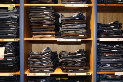 jeans, shelves, cotton, pollution, planet aid