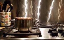Stove top with pan