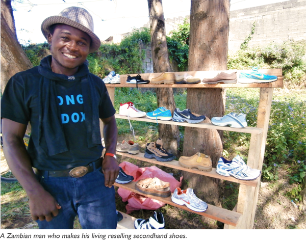 donating and reselling secondhand shoes