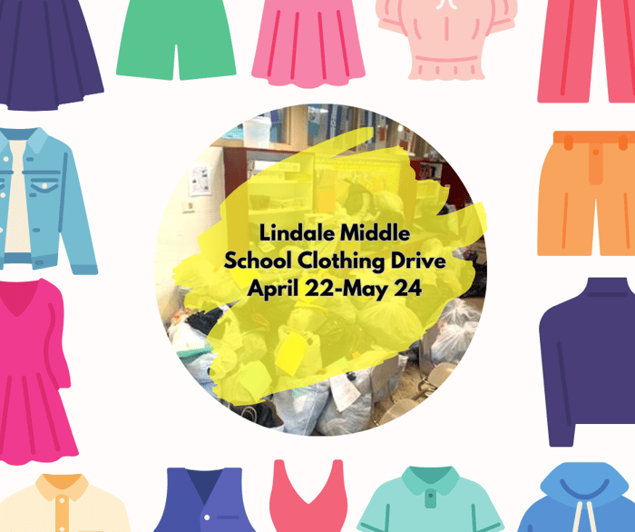 Lindale Middle School Clothing Drive April 22-May