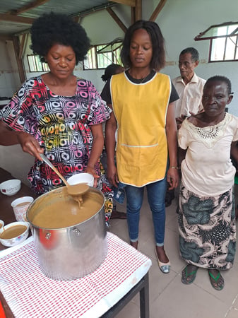 Seance de demonstration culinaire de boullie enrichie