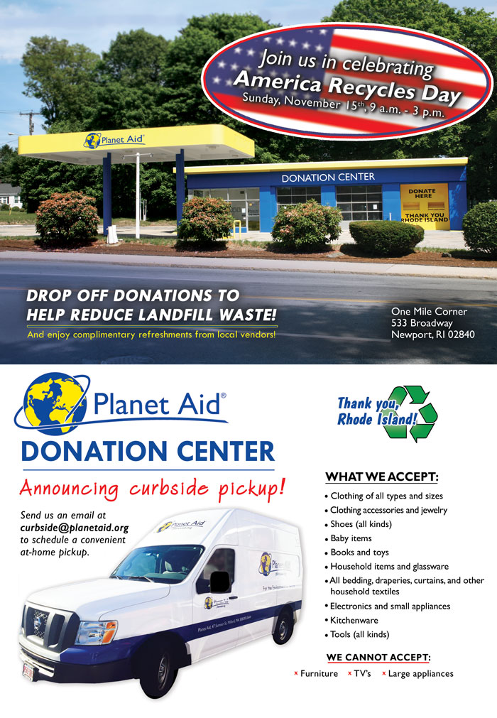 Recycle Household Items at the Rhode Island Donation Center on America