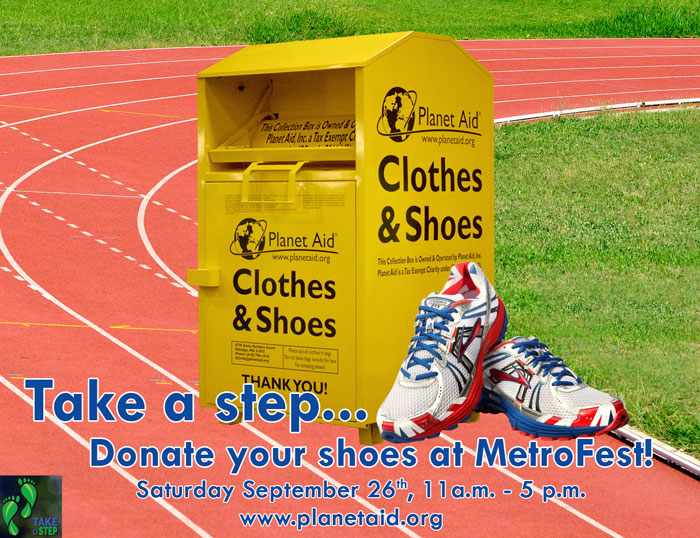 Aid to Sponsor, Collect Footwear at MetroFest 2015 Aid
